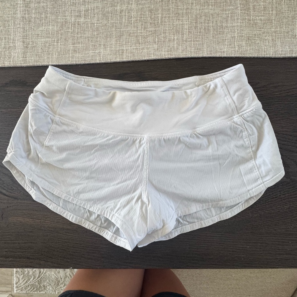 White lululemon speedups lowrise